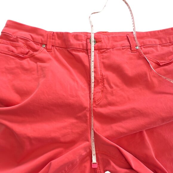 Chico's Crop Pants Size 3 XL Petite Pink So Lifting Capri Summer Bright Color - Picture 12 of 13